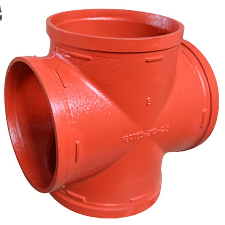 沟槽正四通 镀锌管卡箍四通  伟东管道厂家 