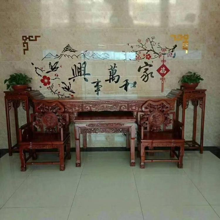 军锋老榆木仿古中堂六件套生产厂家