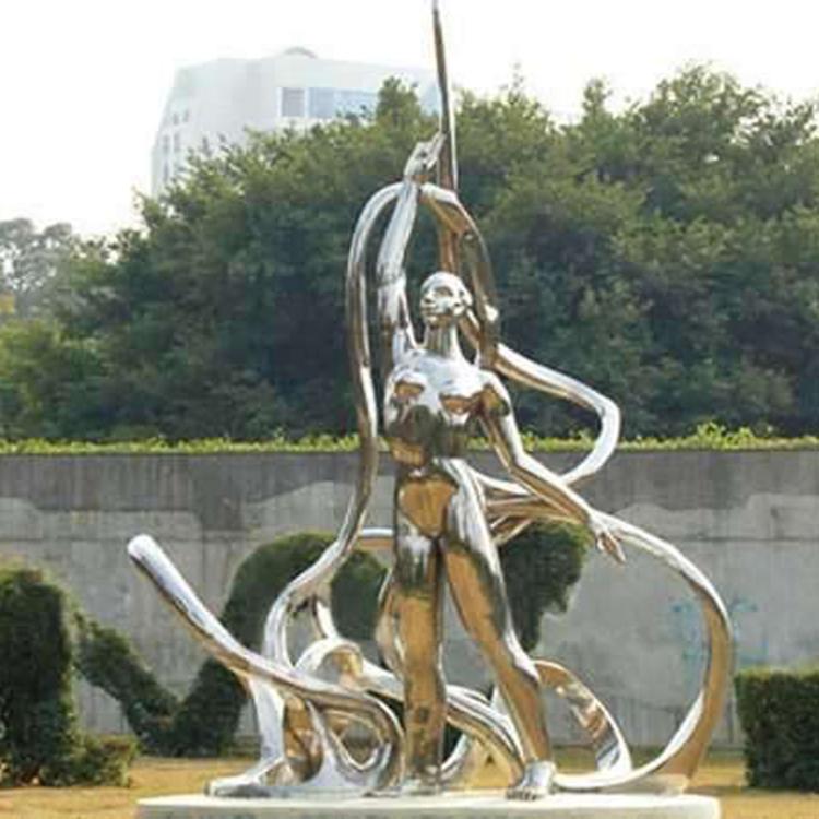 公园不锈钢雕塑 不锈钢喷漆仿真雕塑 万益园林