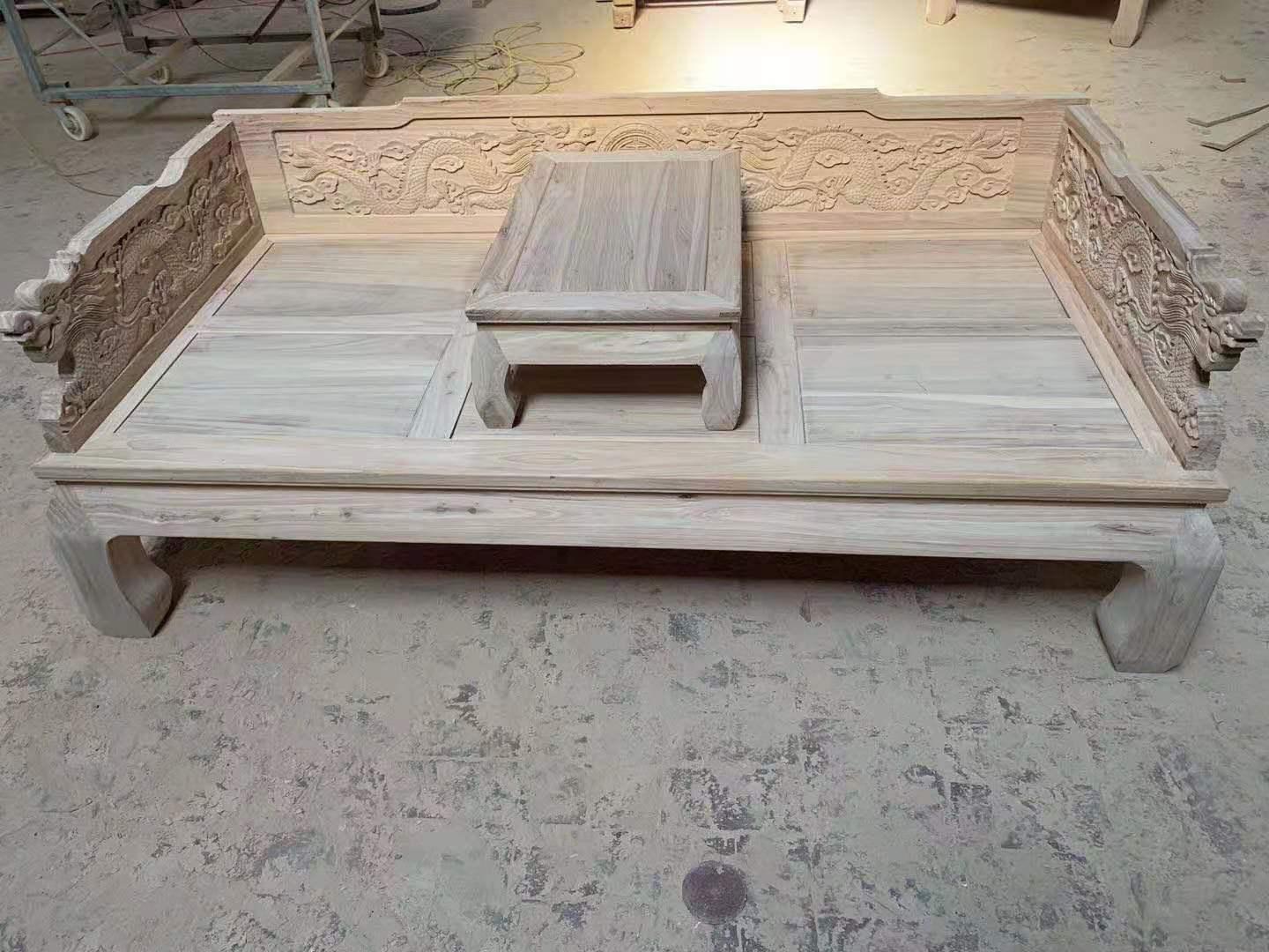 罗汉床老榆木实木家具厂家制造