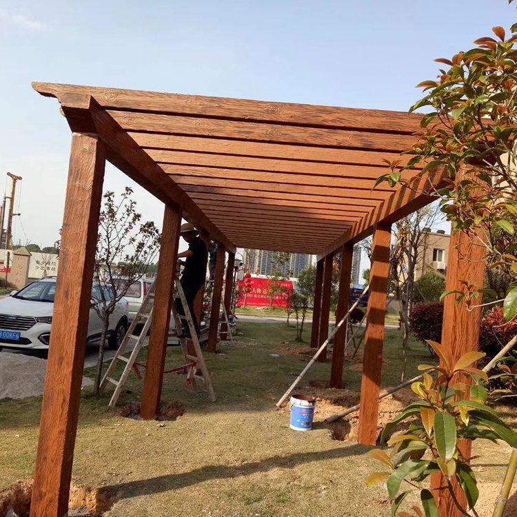 水泥长廊    仿木廊架     碳化木长廊     葡萄架花架 户外       廊架花架      长廊走廊