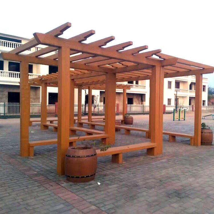 水泥长廊    仿木廊架     碳化木长廊     葡萄架花架 户外       廊架花架      长廊走廊