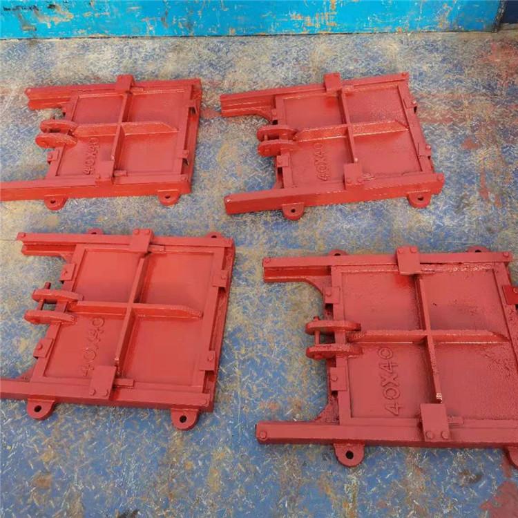 河北邢台供应铸铁镶铜圆闸门 400*400单向止水铸铁闸门 质量放心