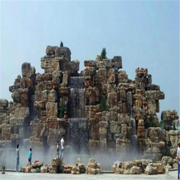 秀山秀水园林 天然真石假山 千层石假山 轩海