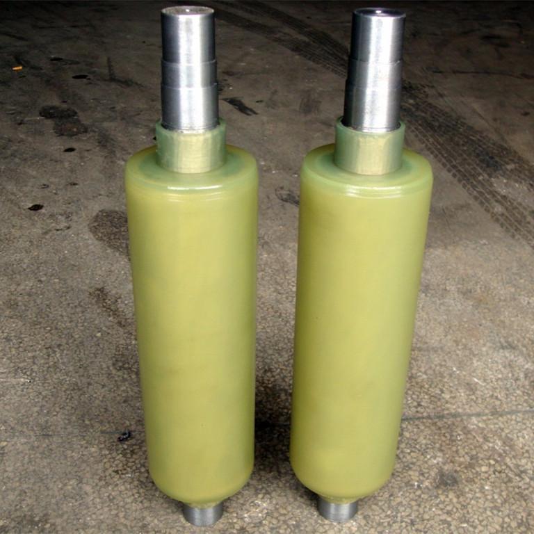 聚氨酯胶轮胶辊包胶滚轮无动力滚筒双轴承耐磨耐高温定制包胶滚轮