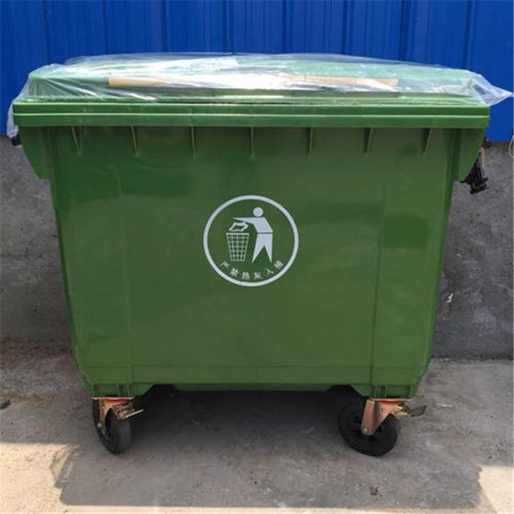 自产自销 环卫垃圾桶 加工定制全新料100L垃圾桶 塑料环卫户外带盖移动垃圾桶
