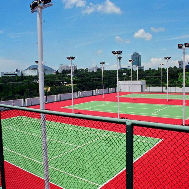 硅PU篮球场地胶施工 硅PU篮球场铺装 信联体育 球场材料