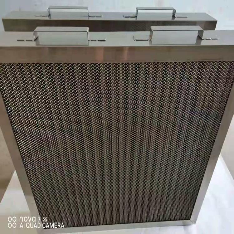 新瑞源供应不锈钢折叠式板框空气过滤网滤芯  304材质金属过滤网