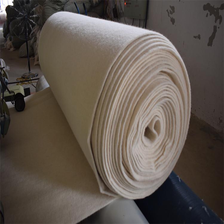 白色羊毛抛光毛毡 机械过滤羊毛毡 