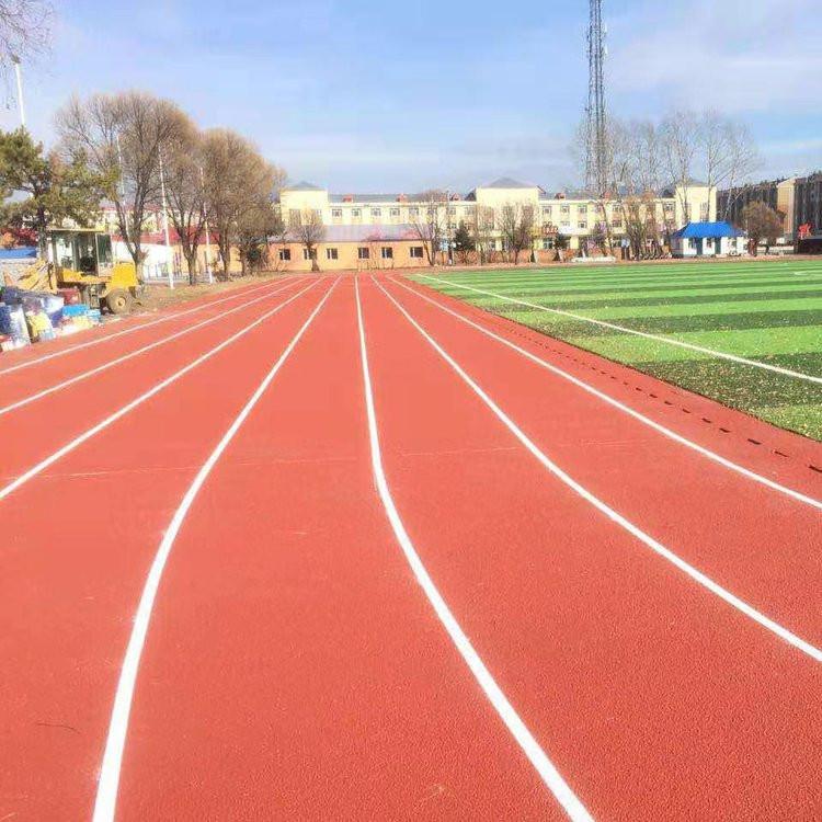 全塑型塑胶跑道 人造跑道 跑道操场 学校运动场 塑胶跑道工程