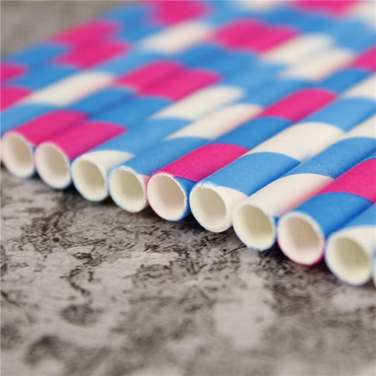一次性6*197彩色可降解纸吸管（100支/套）