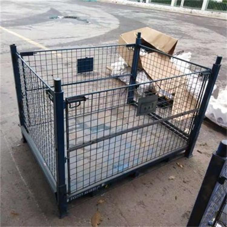 可折叠 潍坊物流周转箱 堆叠物料框 新业金属