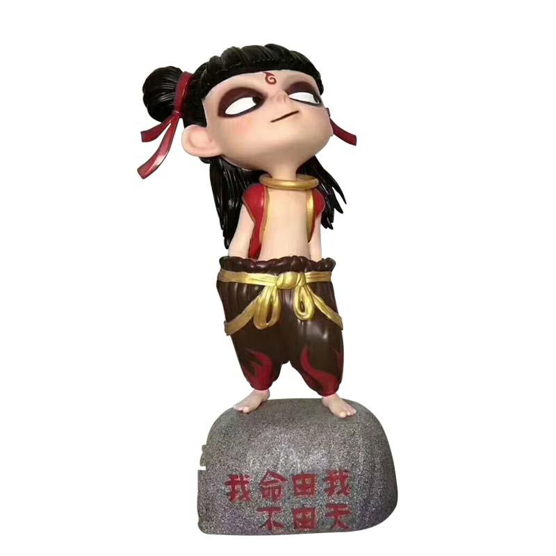 卡通哪吒雕塑 卡通人物玻璃钢雕塑 小品装饰摆件 厂家支持定制