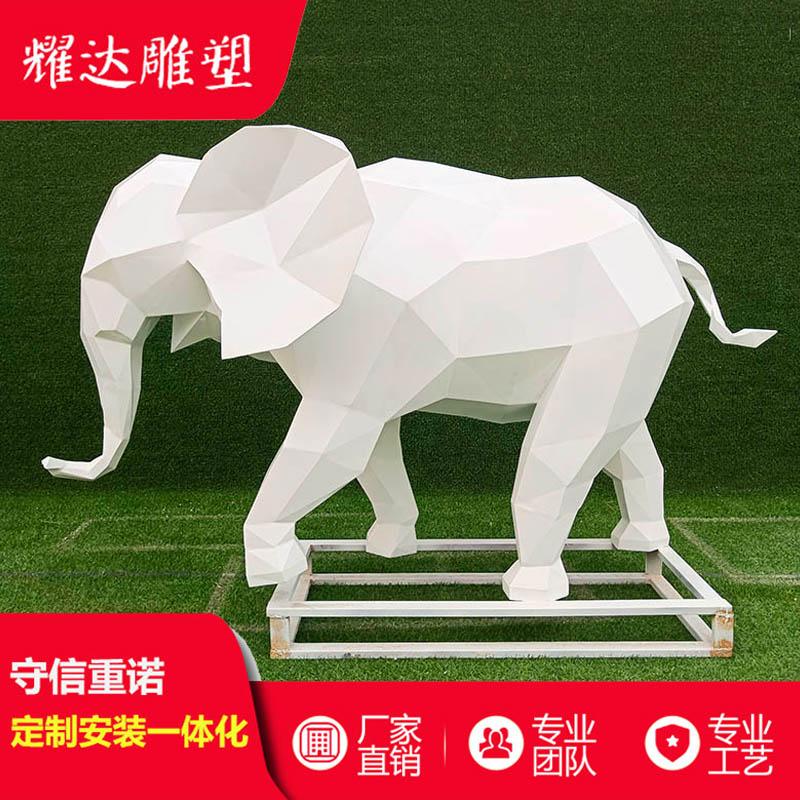 不锈钢雕塑　块面动物不锈钢雕塑几何切面雕塑