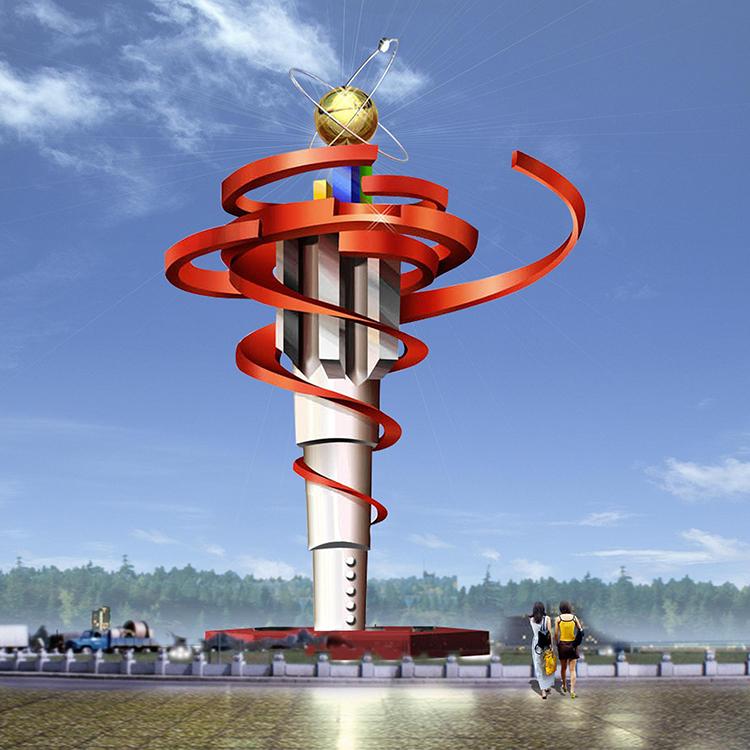 抽象城市景观雕塑 城市现代不锈钢雕塑 景观抽象不锈钢雕塑