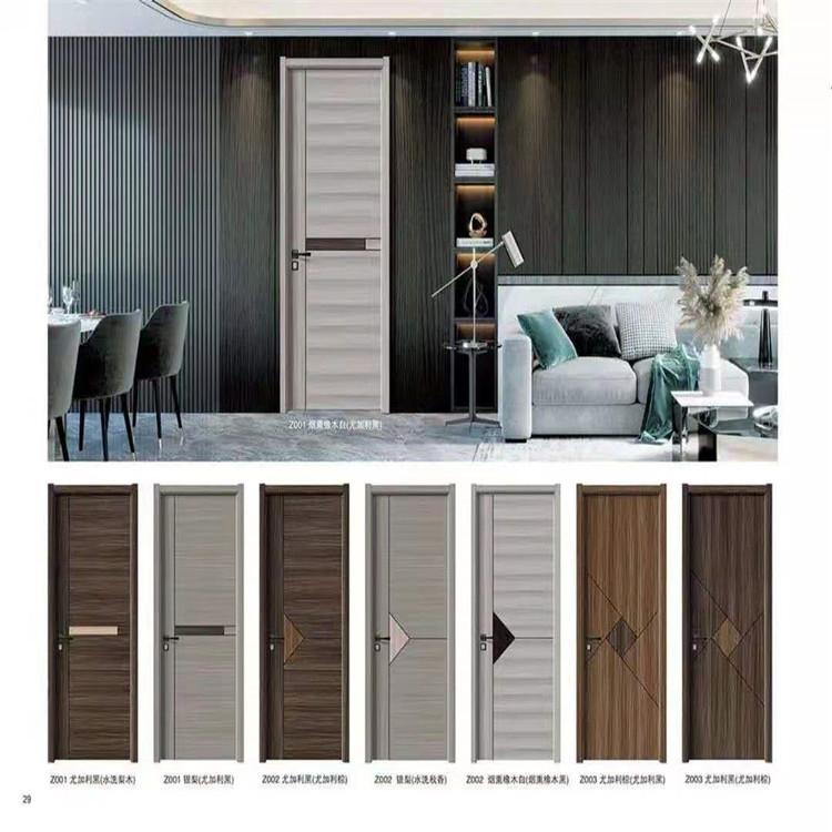 木门卧室门 定制烤漆原木门 实木门欧式木门 红胡桃实木门