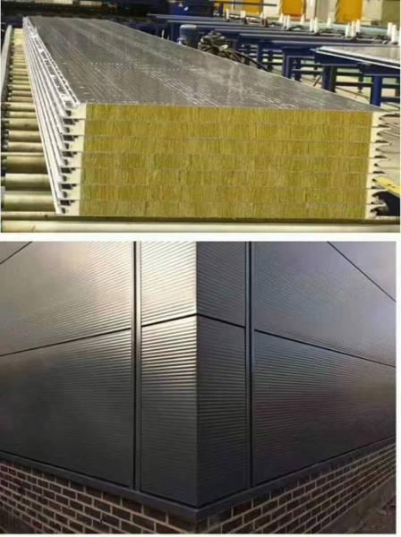 外墙岩棉复合板 轻质聚氨酯岩棉复合板 砂浆纸岩棉复合板 施工简便 