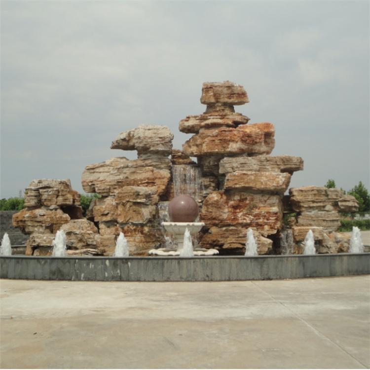 批发河北千层石 园林造景假山石 别墅用景观石
