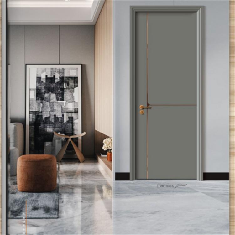 实木复合烤漆门极简系列 光感细腻门板表面光亮