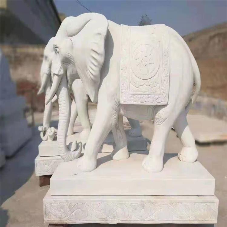 青石大象 汉白玉大象 花岗岩大象 酒店会所门口石象装饰摆件