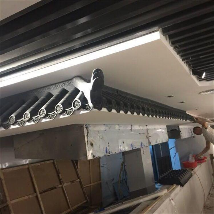 仿古屋檐仿古一体瓦 装饰瓦 门头瓦室内室外装修树脂瓦塑料瓦仿真瓦