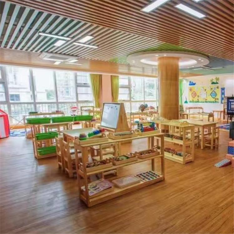 早教实木储物柜 实木组合柜 儿童木质区角组合柜 厂家定制