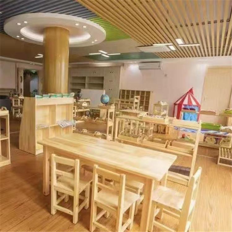 幼儿园实木玩具柜 幼儿园早教中心收纳储物架