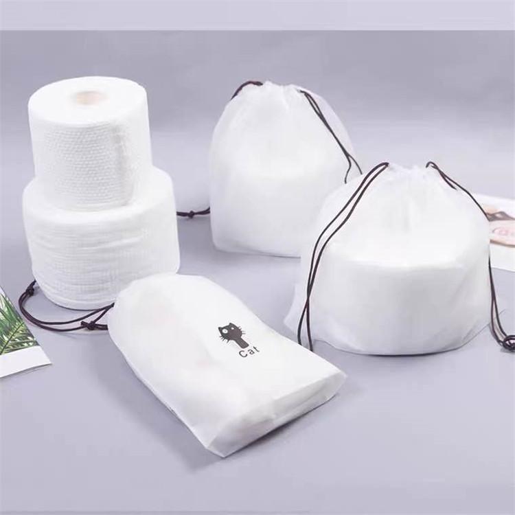 绵柔巾包装袋 绵柔洁面巾朔料抽绳包装袋 磨砂eva束口丝带袋批发定制