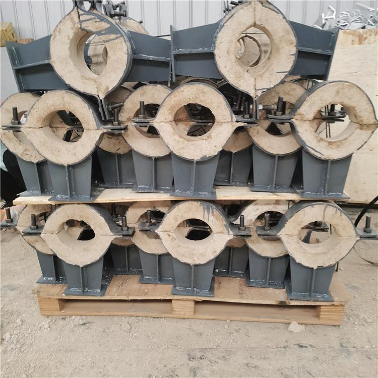 热力管道蛭石滑动隔热管托来图加工 夹式管托型号