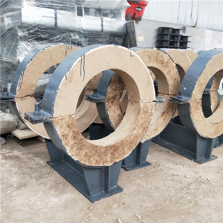 热力管道蛭石滑动隔热管托来图加工 夹式管托型号