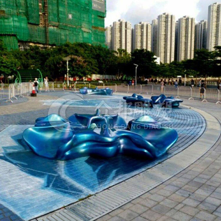 城市不锈钢雕塑 不锈钢异形雕塑 不锈钢电镀雕塑 抽象不锈钢雕塑摆件