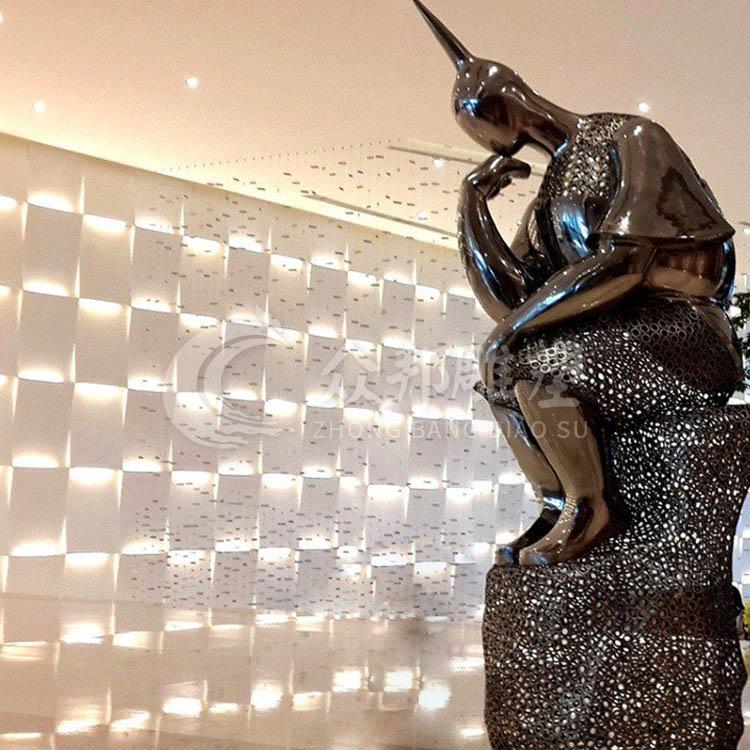 不锈钢酒店雕塑摆件 曲阳不锈钢主题雕塑 园林不锈钢雕塑定制 广场不锈钢异形雕塑