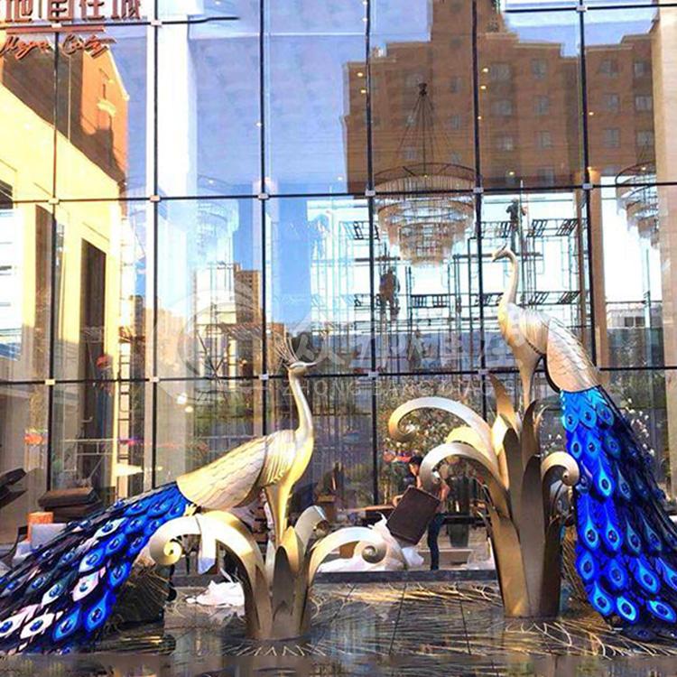 不锈钢园林雕塑摆件 不锈钢镂空雕塑 动物不锈钢雕塑 不锈钢电镀雕塑定制