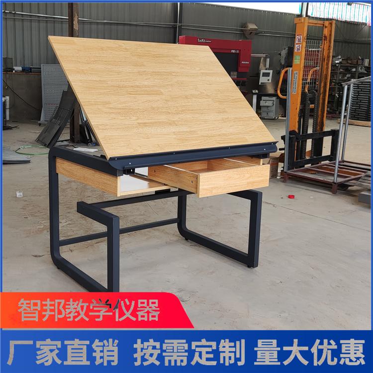 绘画桌美术斜式绘图桌设计师工作台实木书桌画室桌画画桌画架画案