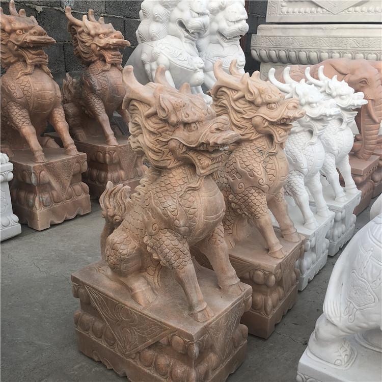 出售价格 石雕麒麟 大型石雕麒麟 花岗岩石雕麒麟