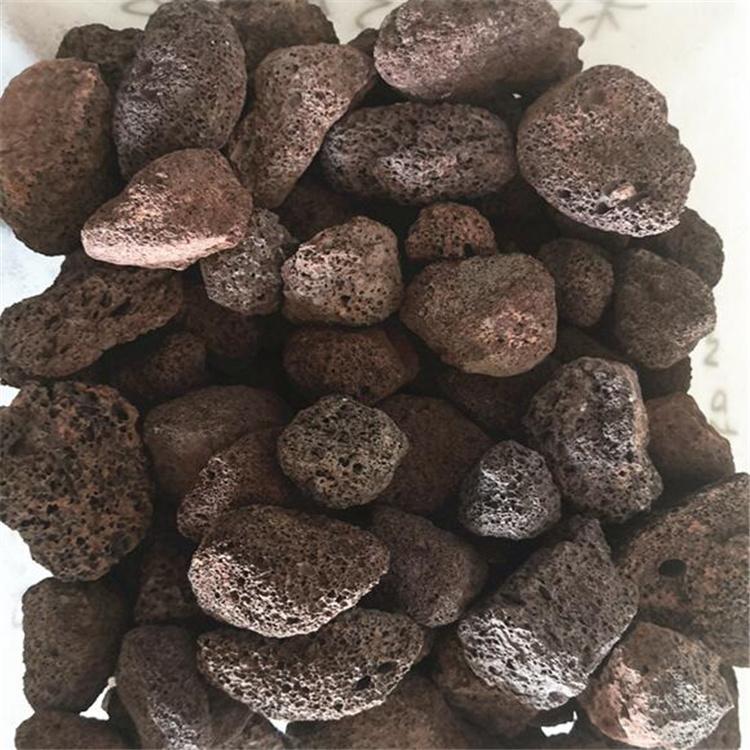 兴奥 污水处理 生物除臭 褐红色火山石 火山石颗粒 30-50mm