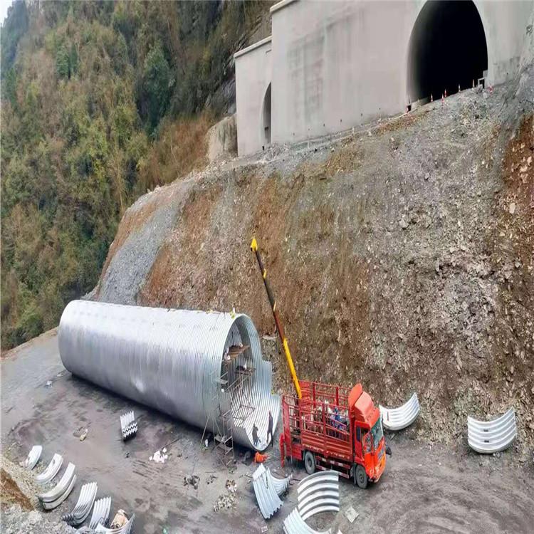 正轩金属波纹涵管厂 现货供应大口径钢制波纹管 桥梁隧道波纹排水管