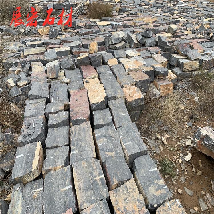 青石块石垒墙石 毛石挡墙石