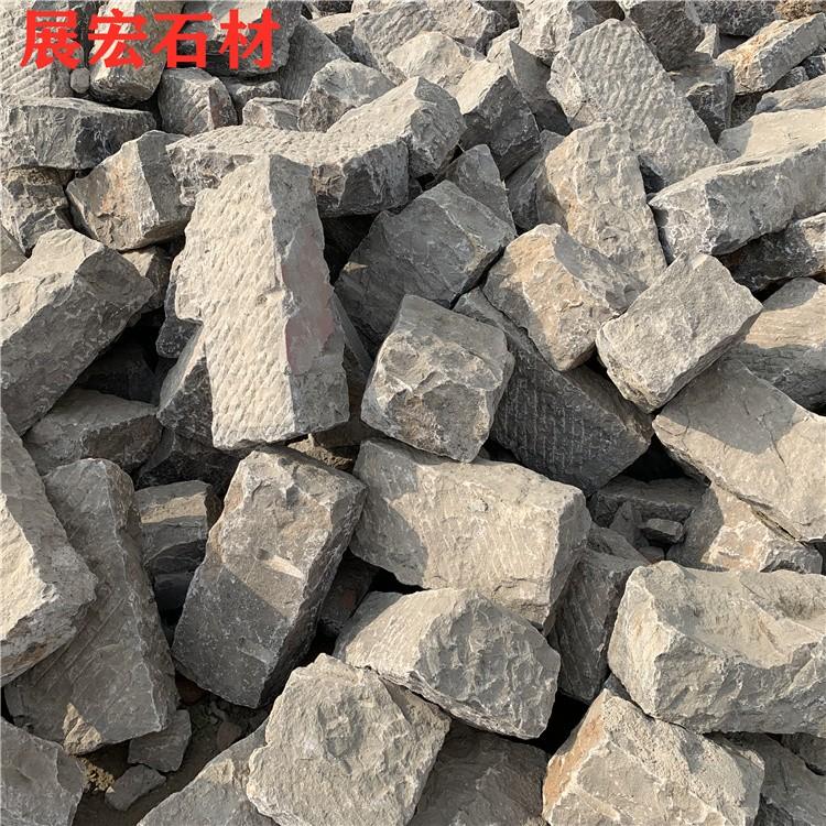 青石块石垒墙石 毛石挡墙石