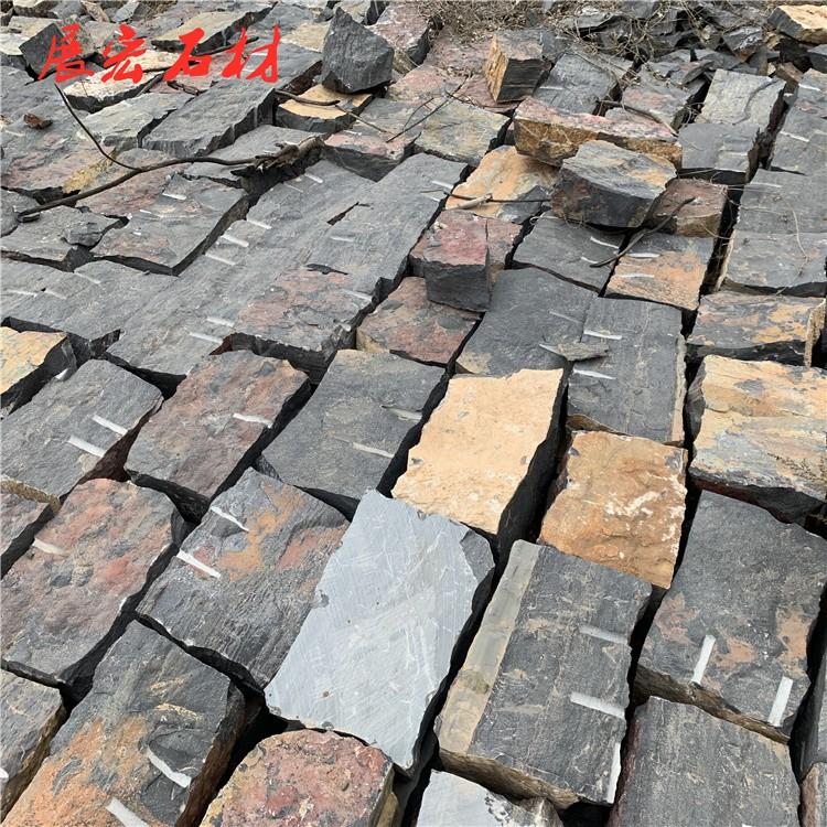 青石块石垒墙石 毛石挡墙石