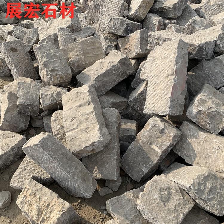 青石块石垒墙石 毛石挡墙石