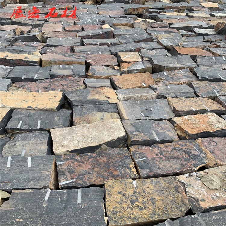 青石块石垒墙石 毛石挡墙石