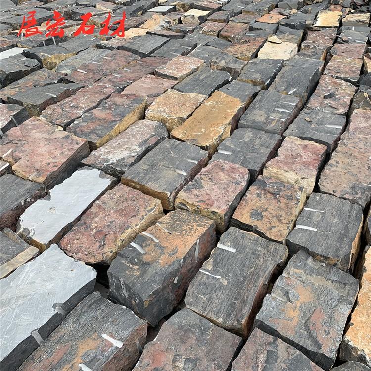 青石块石垒墙石 毛石挡墙石