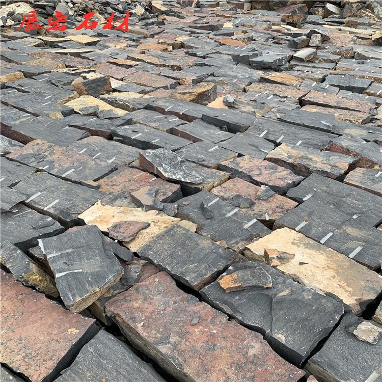 青石块石垒墙石 毛石挡墙石