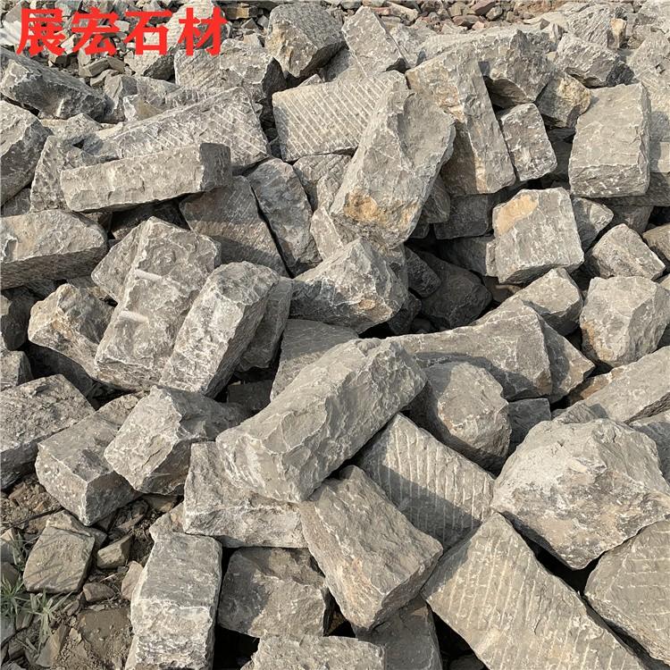 青石块石垒墙石 毛石挡墙石