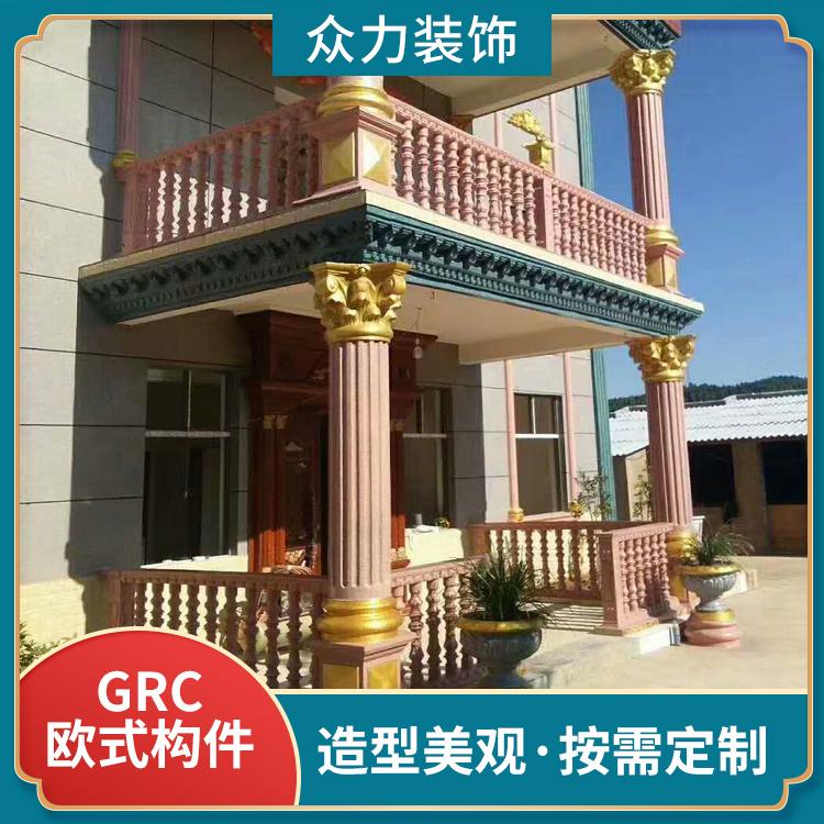 安新县众力欧式构件腰线雕花 GRC阻燃性防火性欧式构件