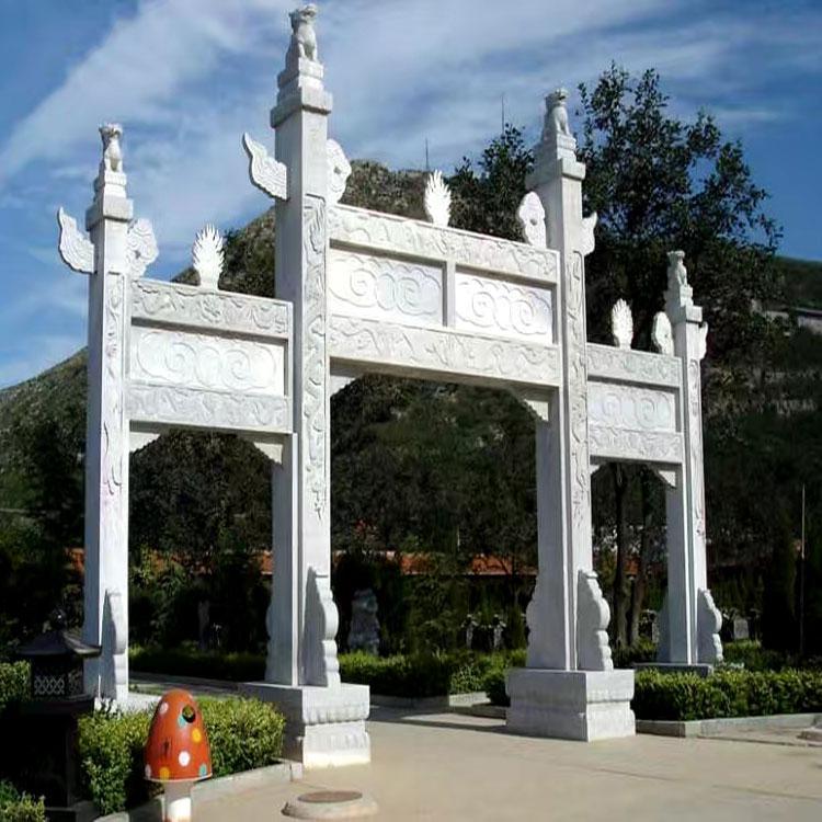 四川古建牌坊五门古建牌楼可来图定制