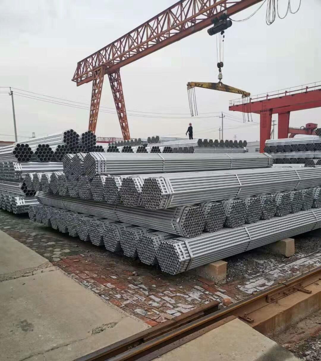 沧州正泰 热镀锌直缝焊管 镀锌钢管 库存现货